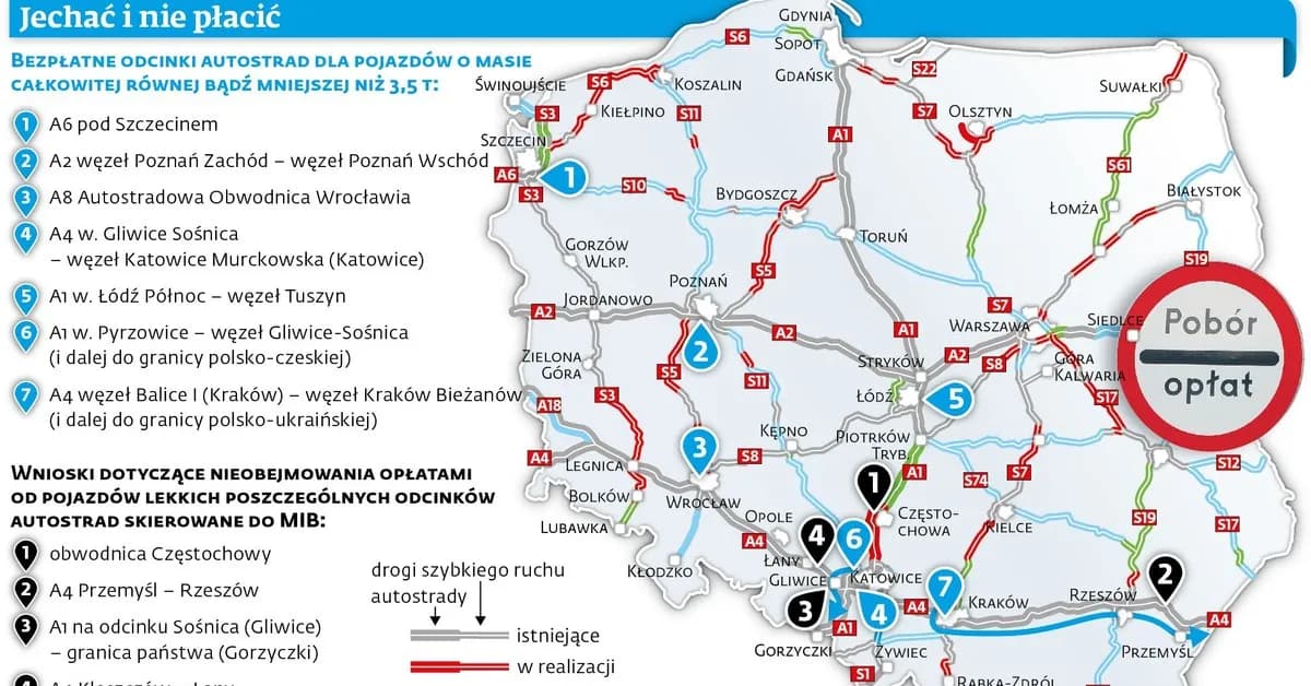 Kiedy są darmowe autostrady? Sprawdź, gdzie możesz jeździć za darmo